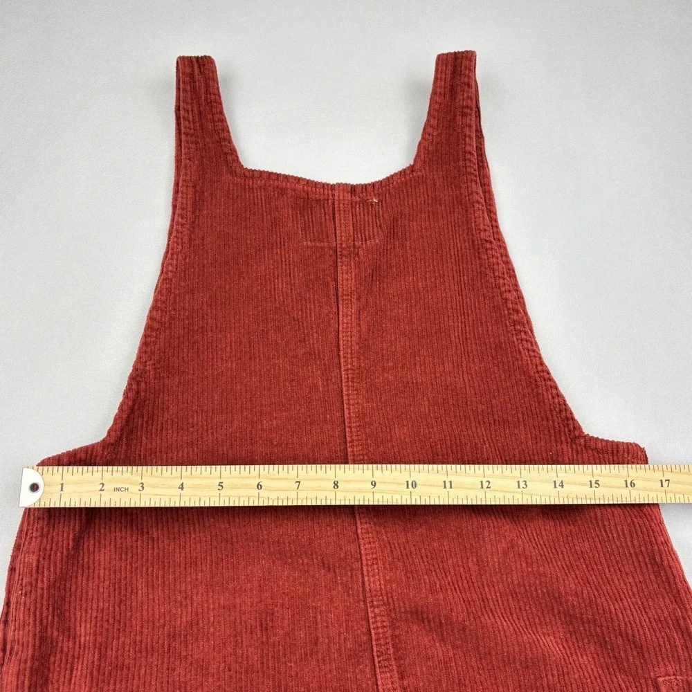 Cotton On Womens 4 Rust Orange Corduroy Pinafore Overall Jumper Dress 2003502